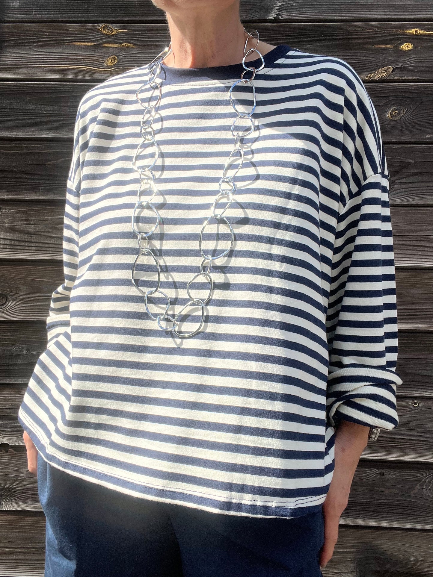 JACKPOT T-shirt marinière navy