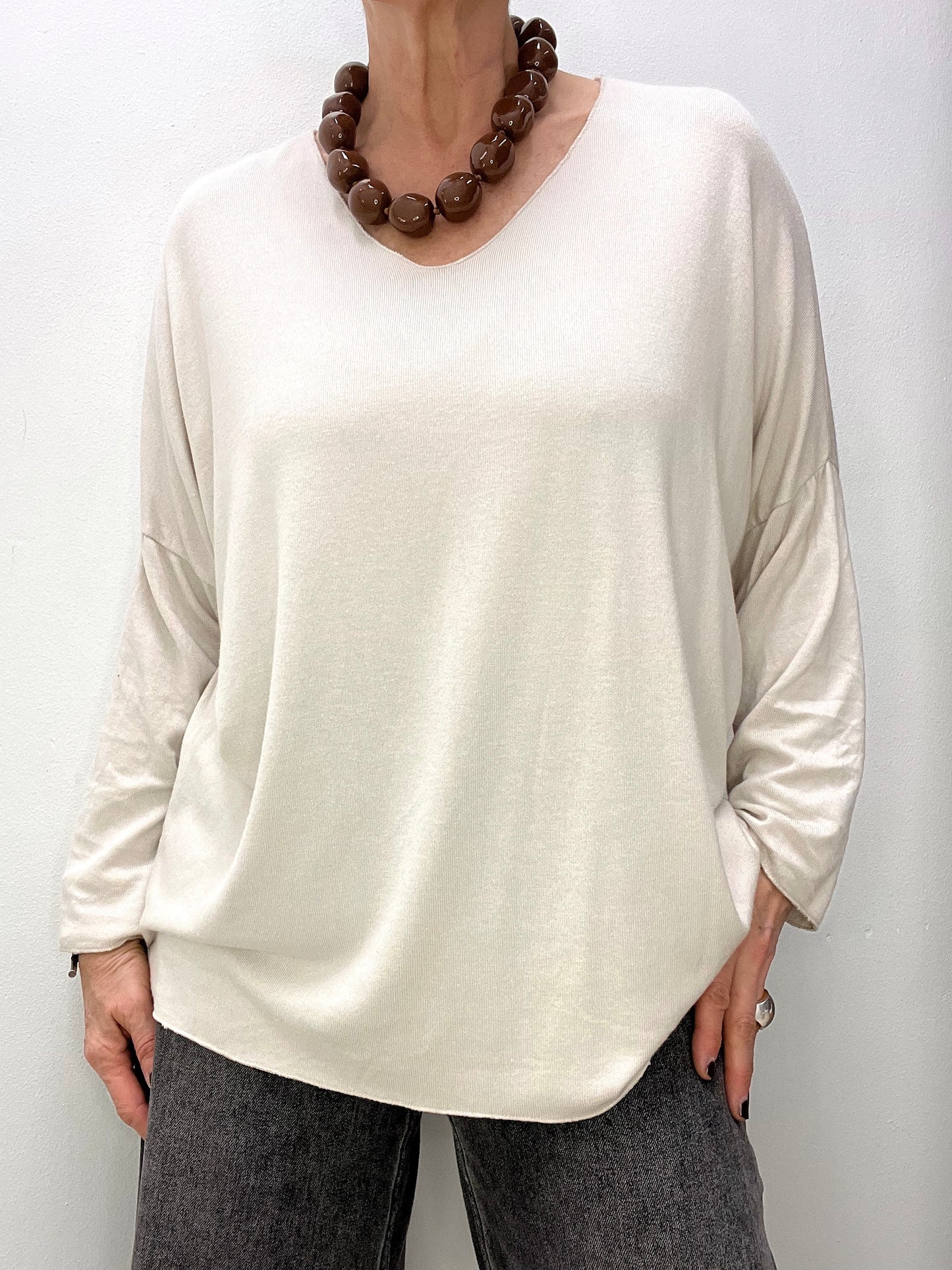 PARADOXE + T-shirt loose fit ultra doux beige