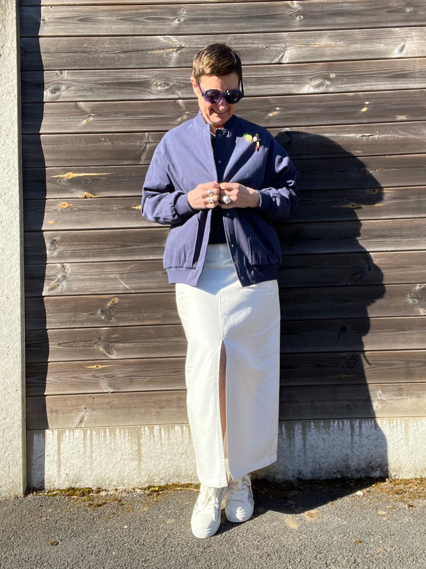 CALISSY bomber en coton navy