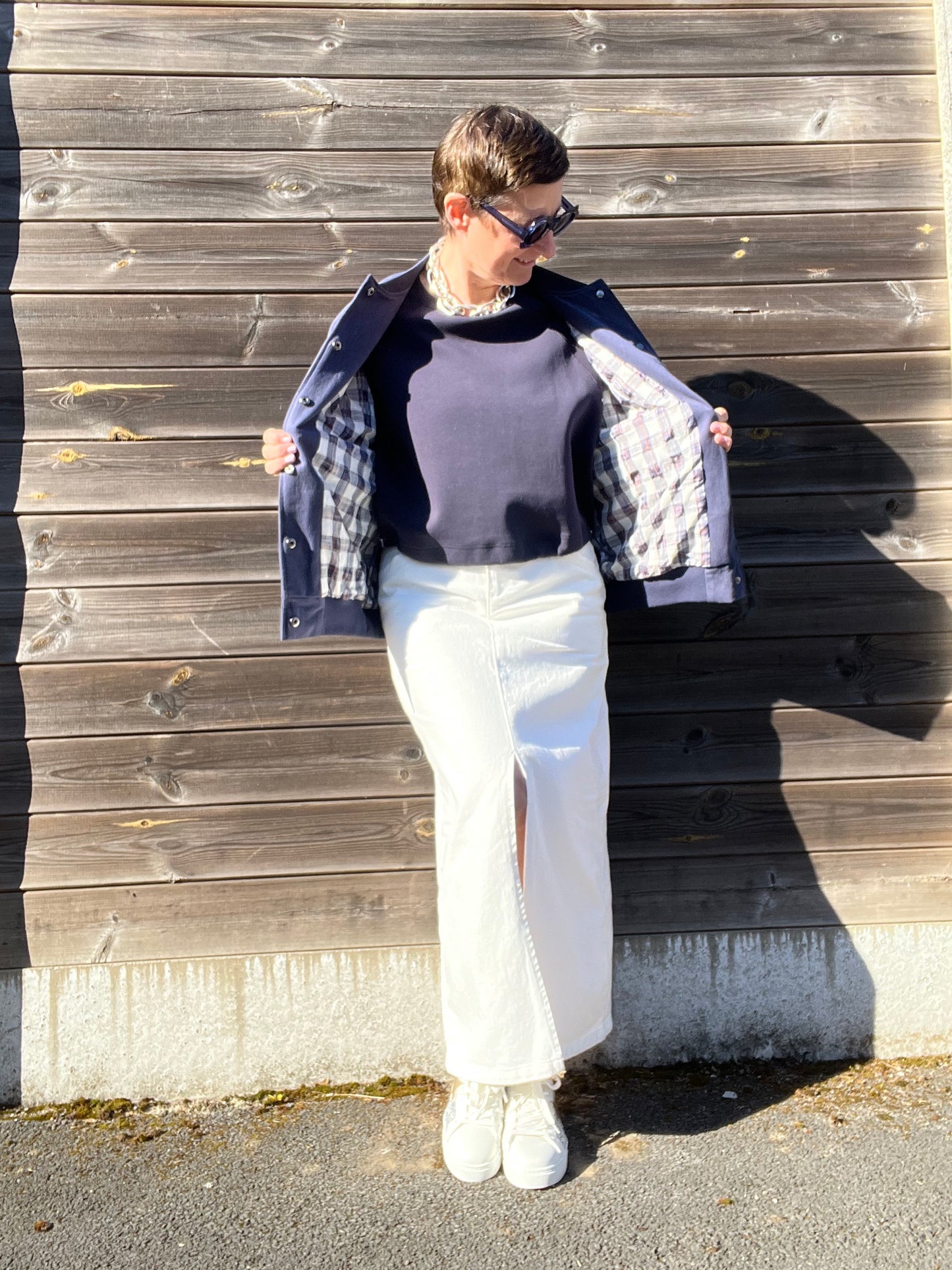 CALISSY bomber en coton navy