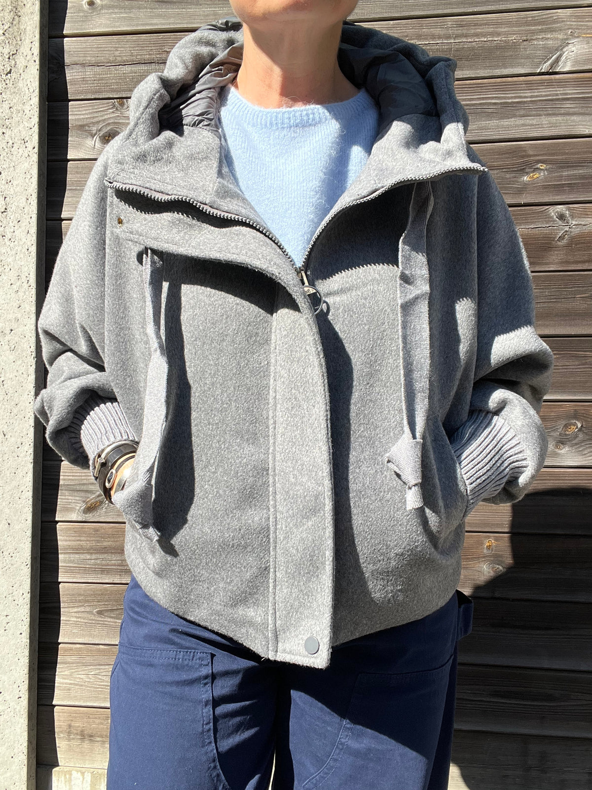 OFELIA veste bi-matière grey