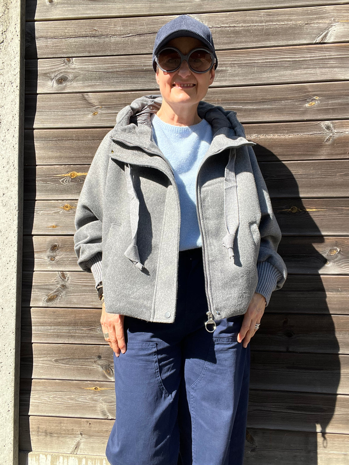 OFELIA veste bi-matière grey