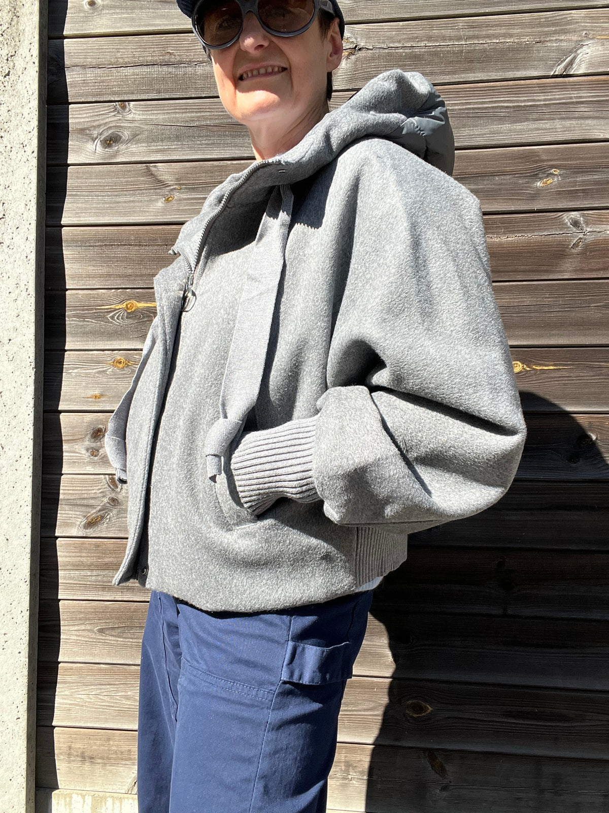 OFELIA veste bi-matière grey
