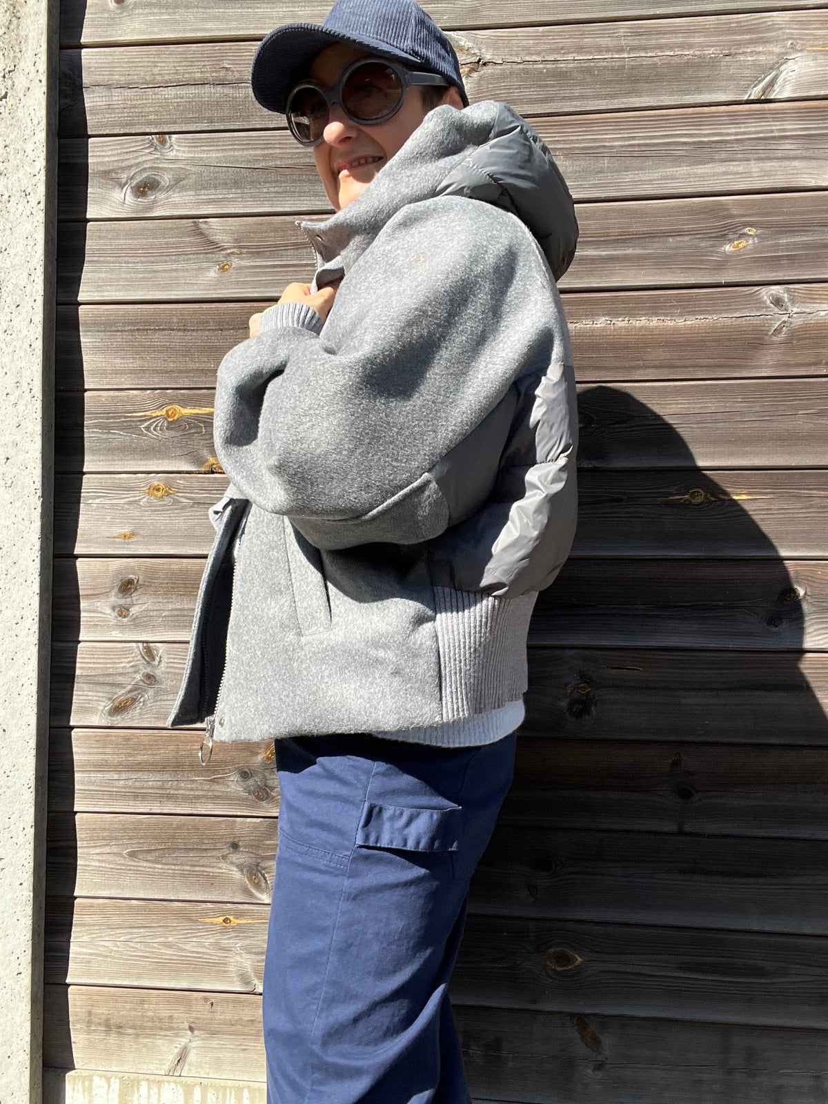 OFELIA veste bi-matière grey