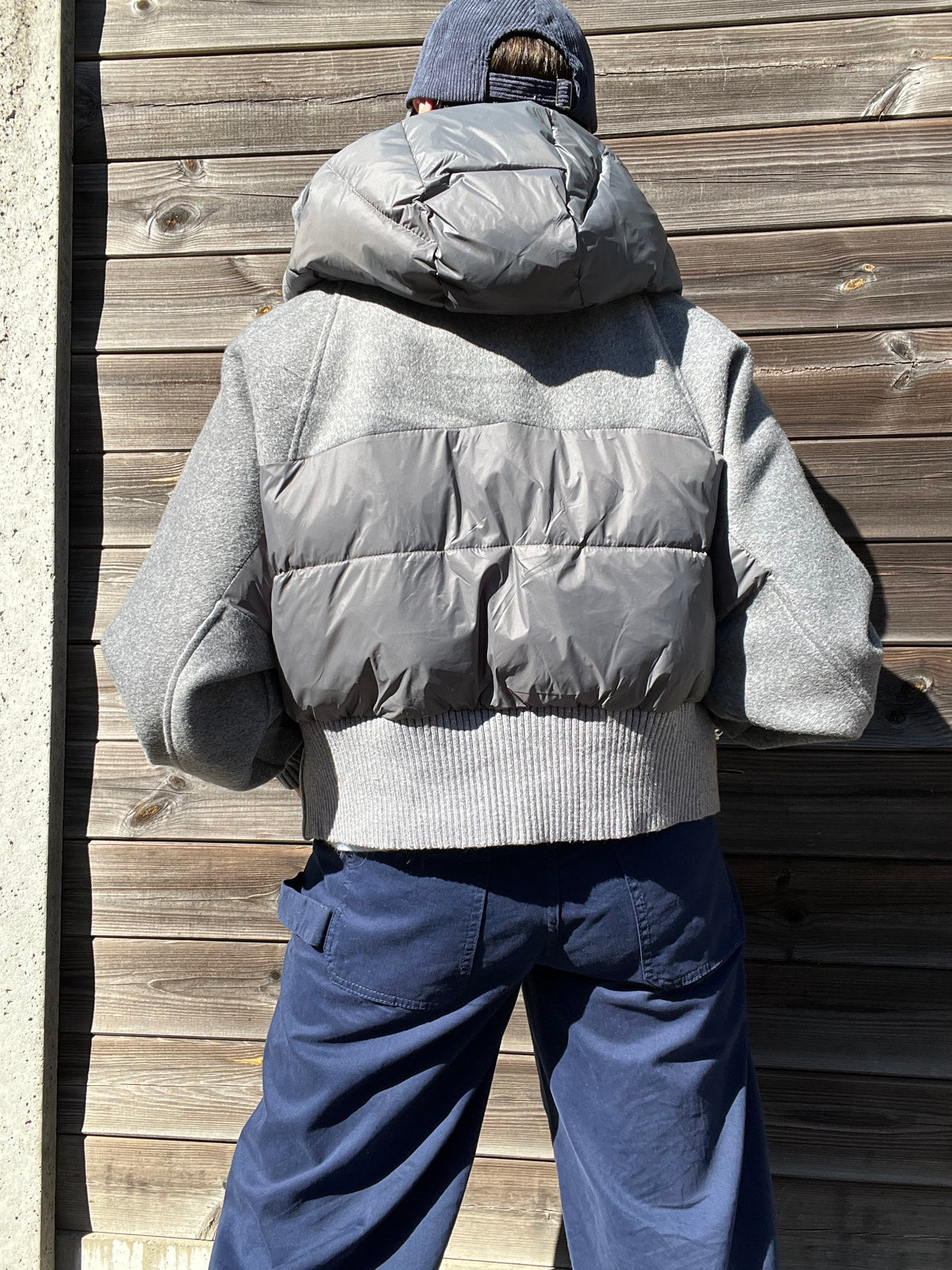 OFELIA veste bi-matière grey