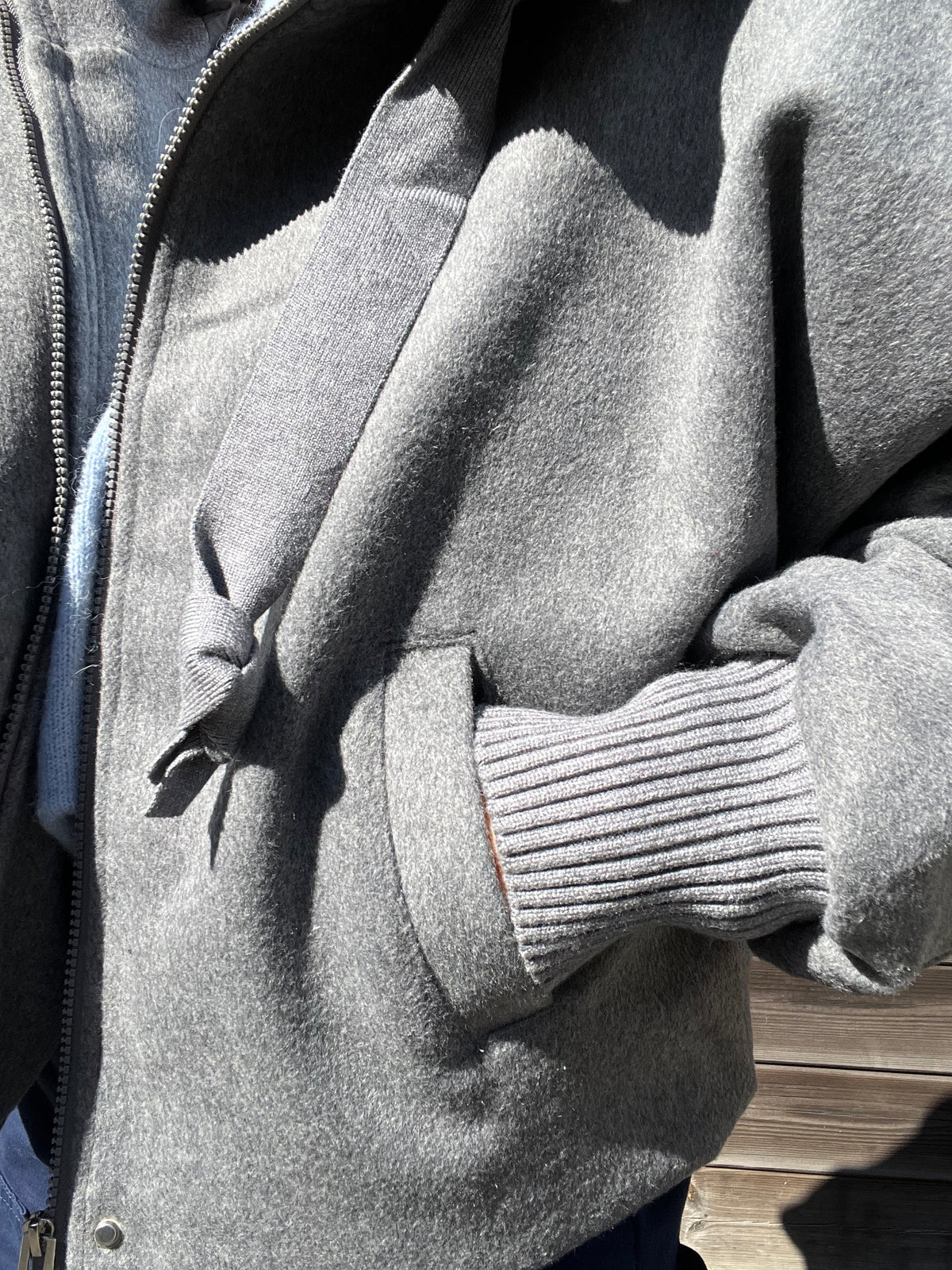 OFELIA veste bi-matière grey