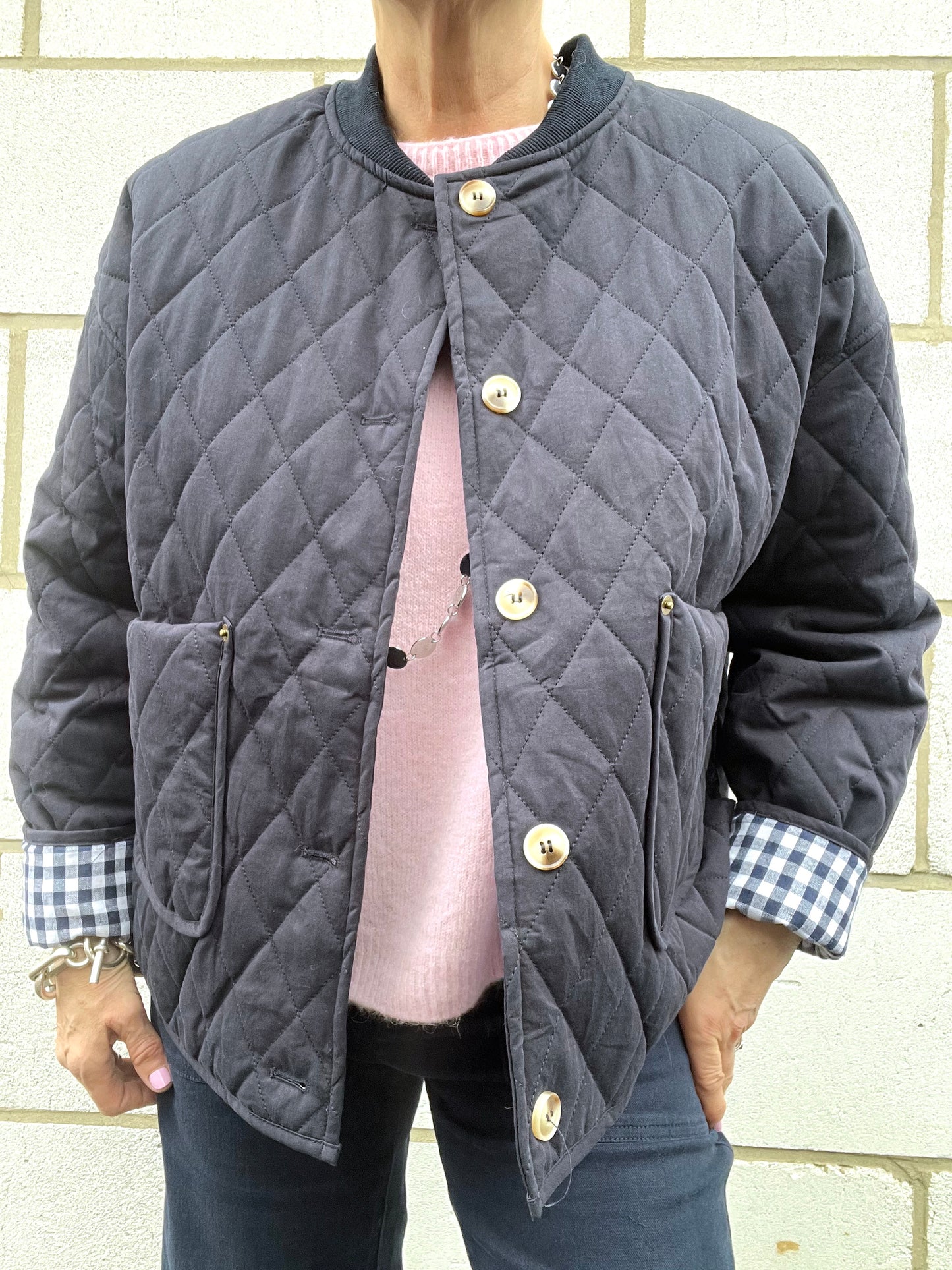 VITTORIA veste matelassée navy