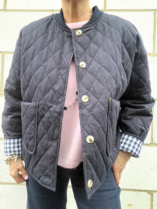 VITTORIA veste matelassée navy