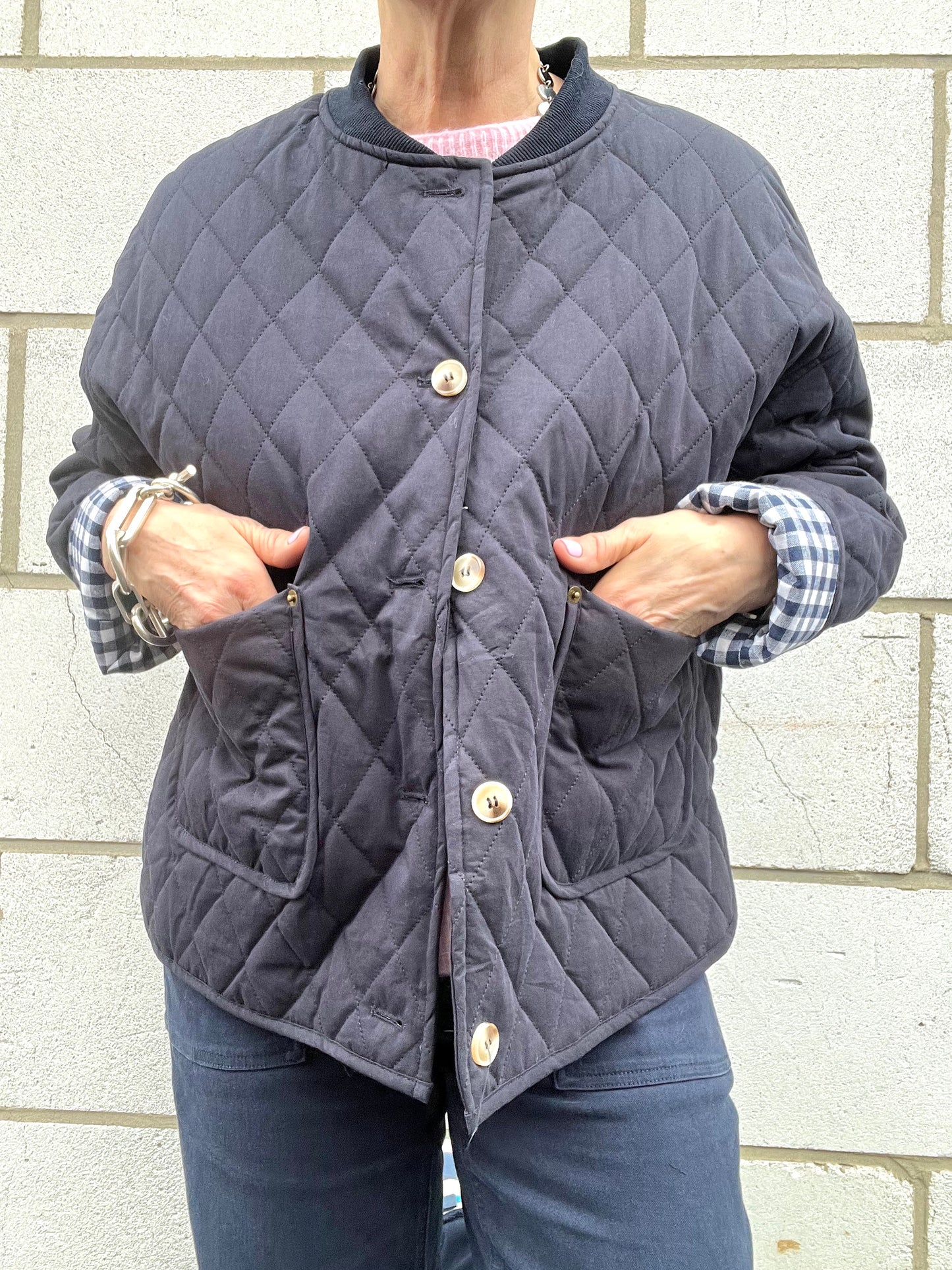 VITTORIA veste matelassée navy