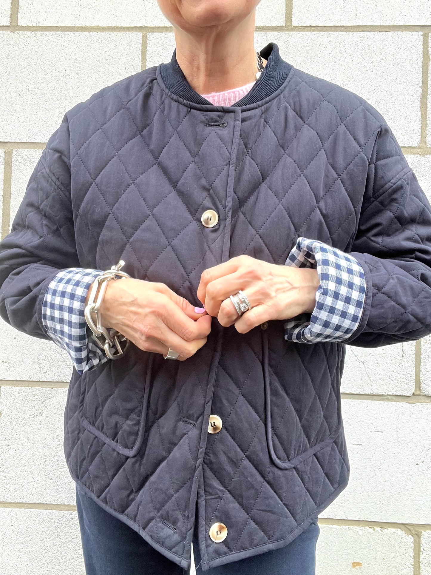 VITTORIA veste matelassée navy