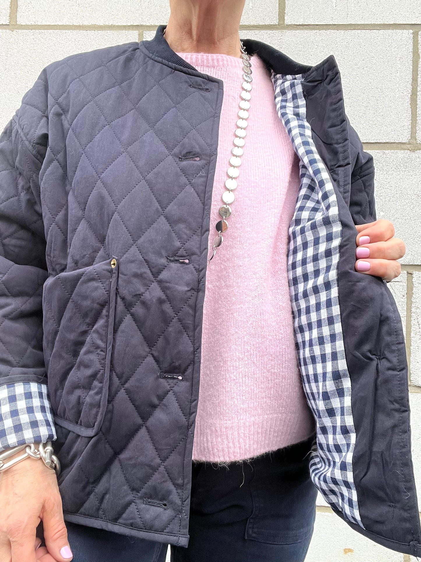 VITTORIA veste matelassée navy