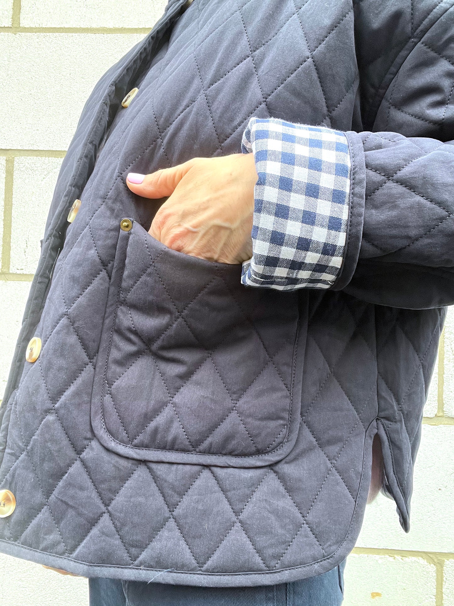 VITTORIA veste matelassée navy