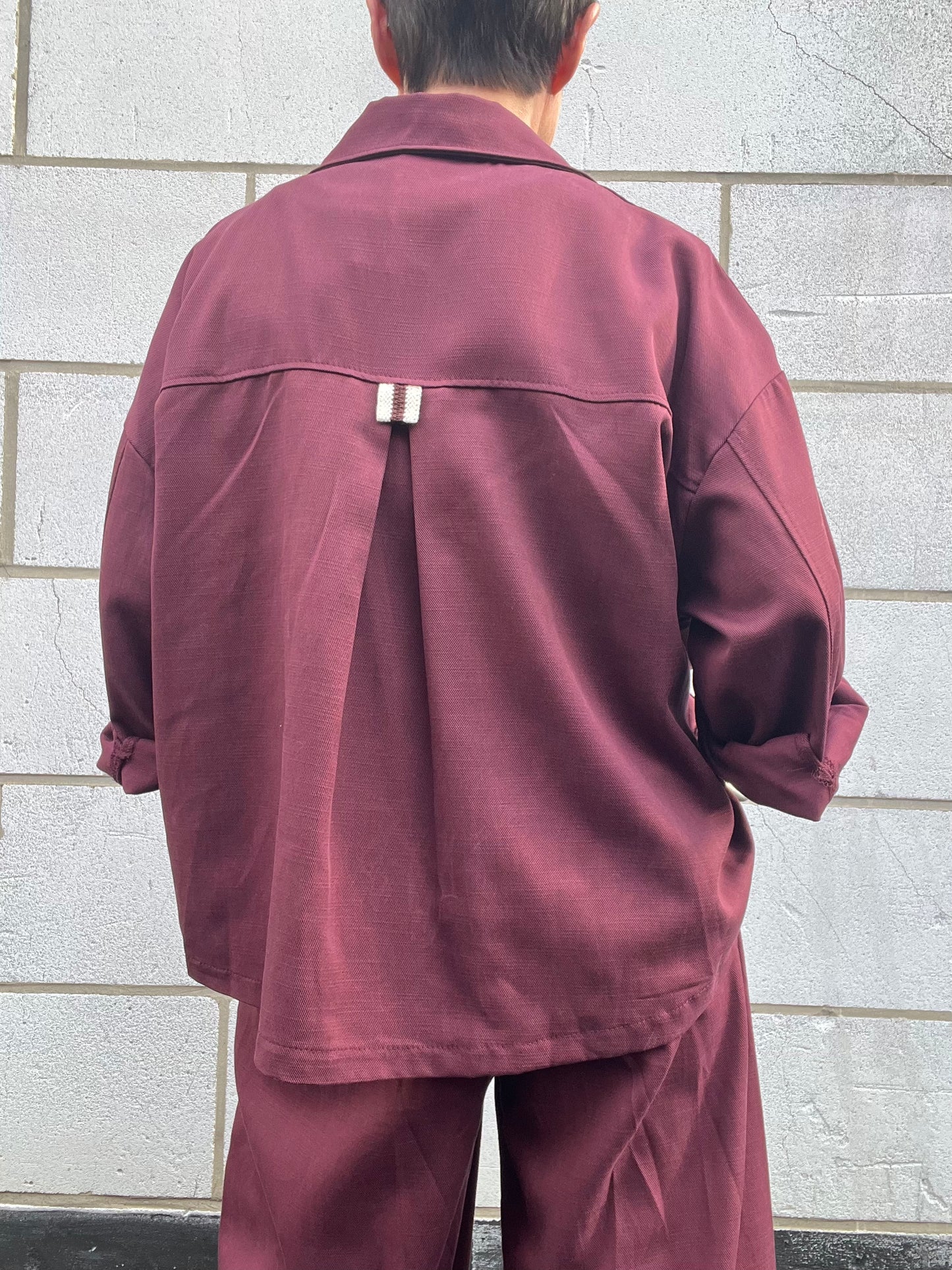 WED veste chemise wine