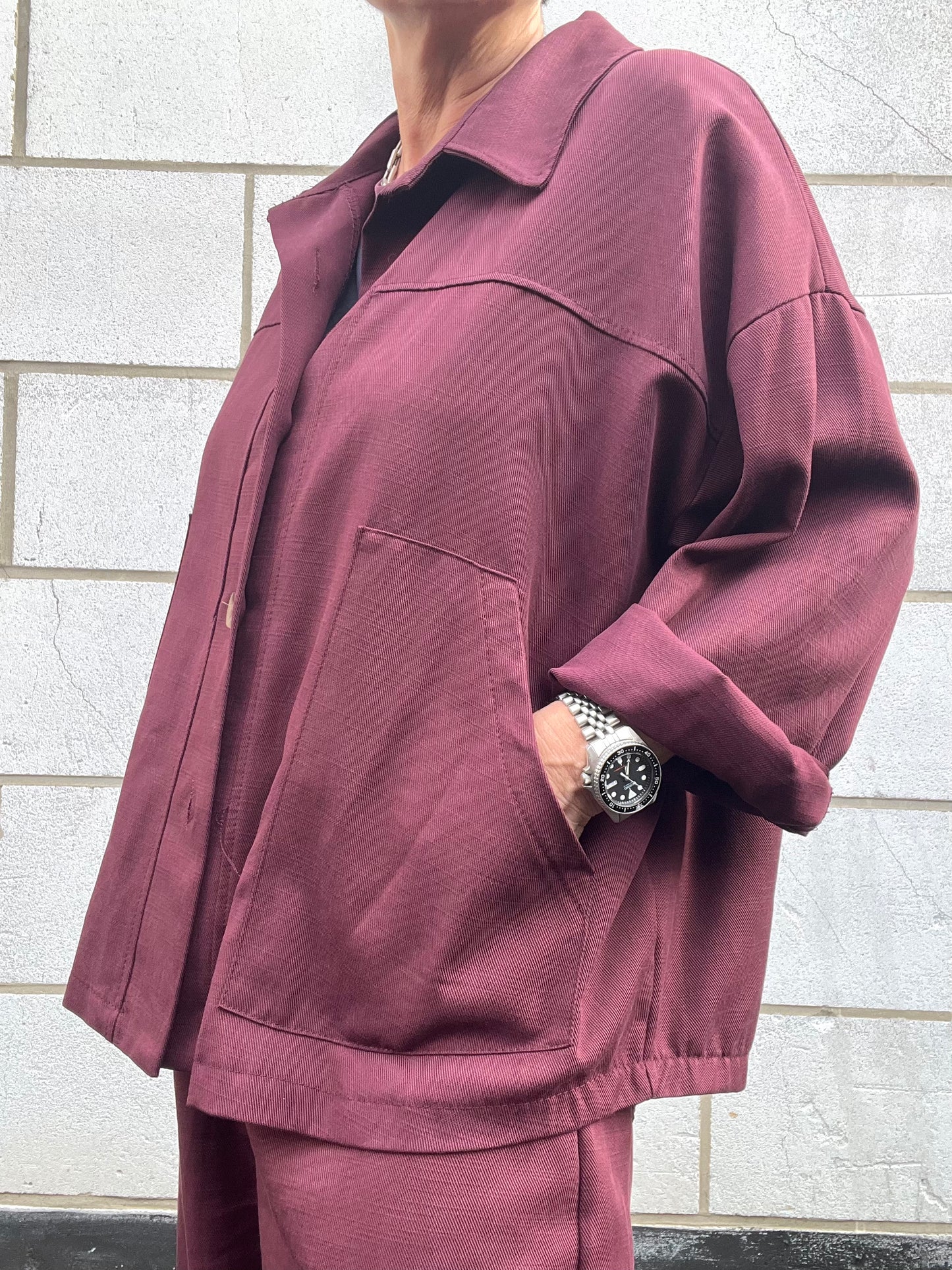 WED veste chemise wine