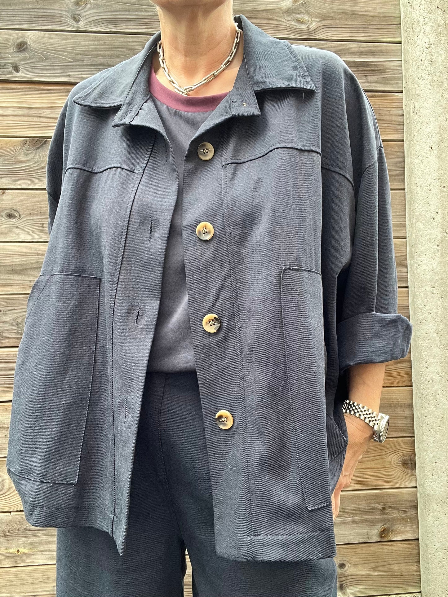 WED veste chemise navy