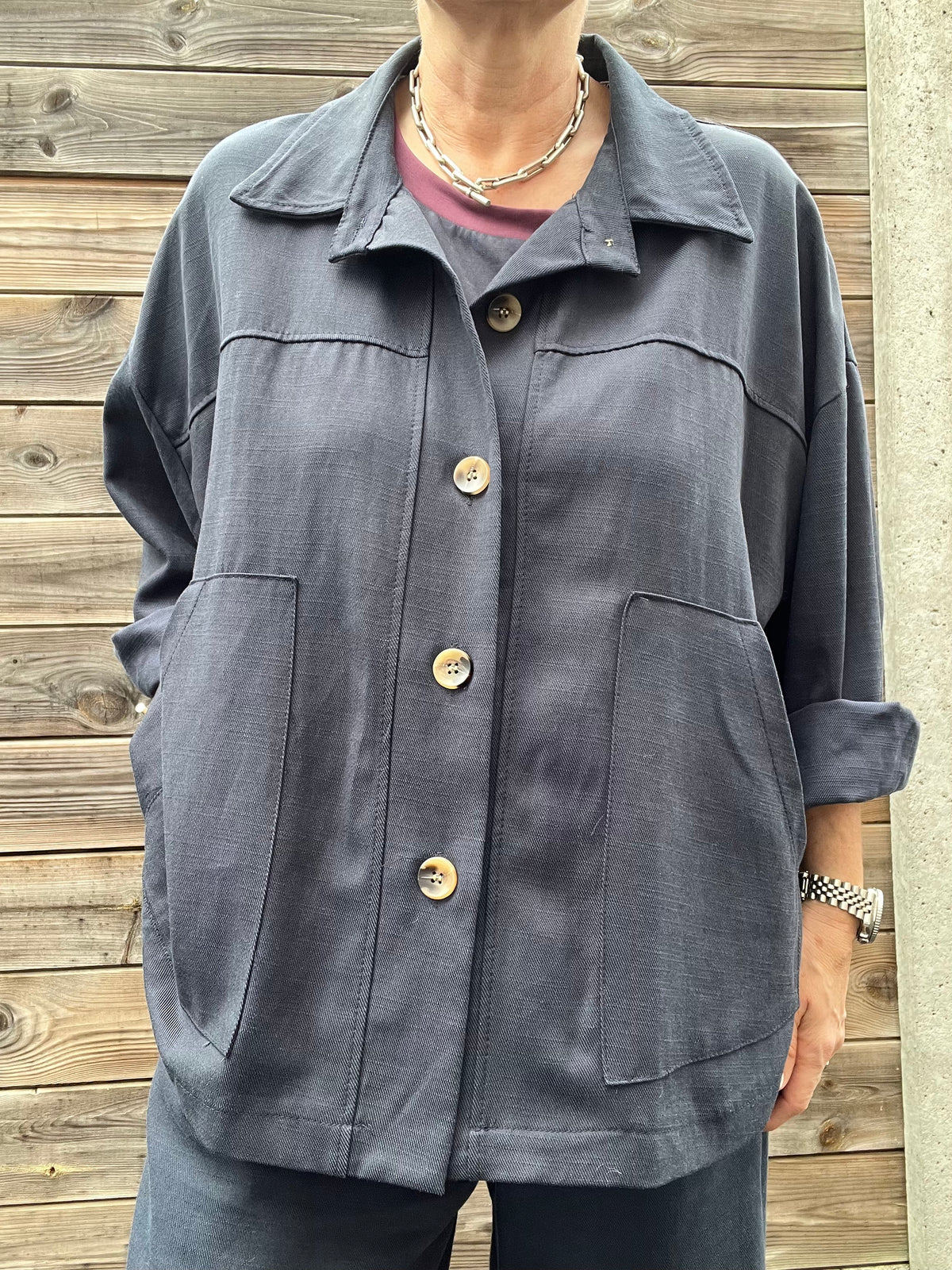 WED veste chemise navy