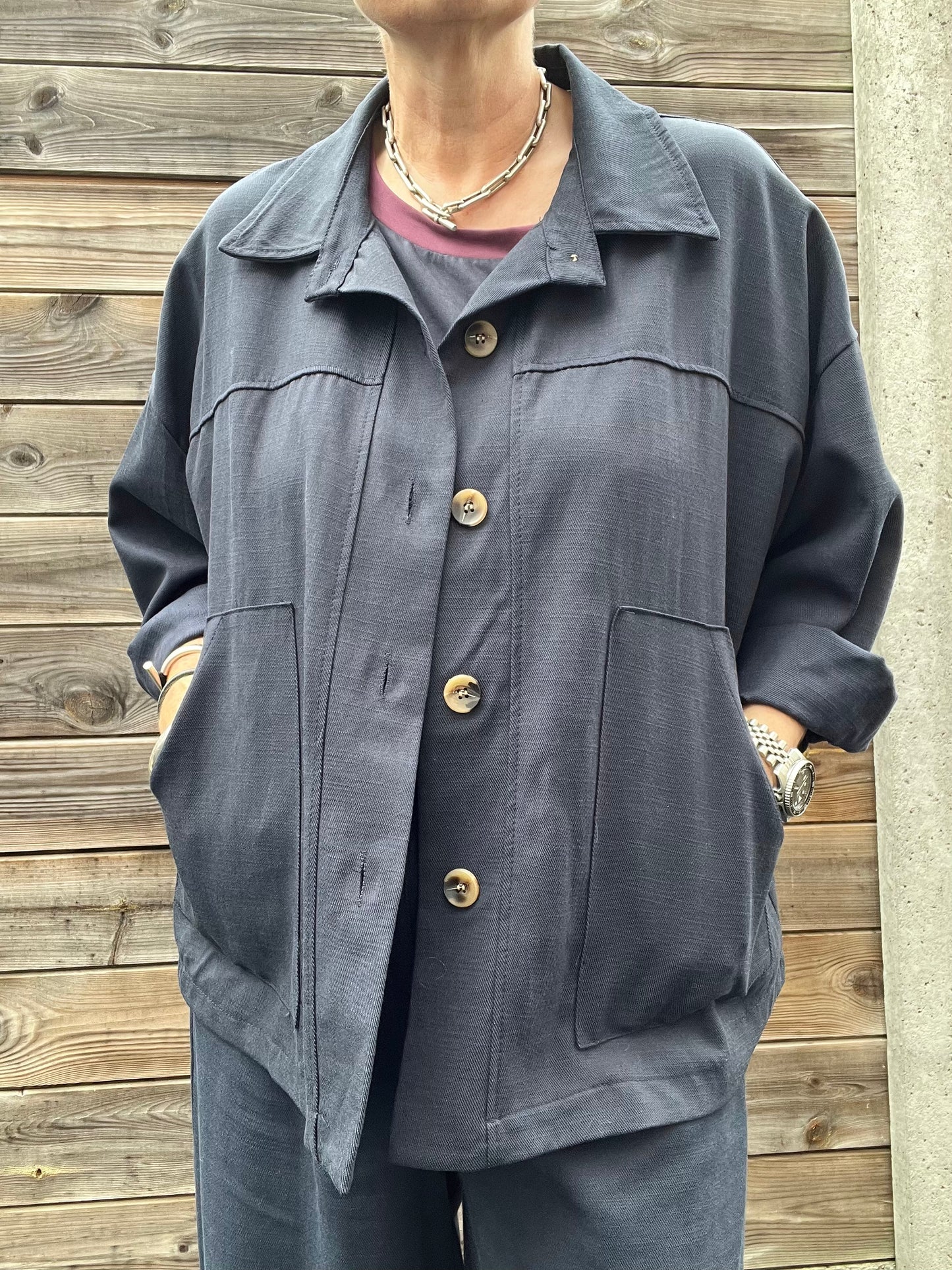 WED veste chemise navy